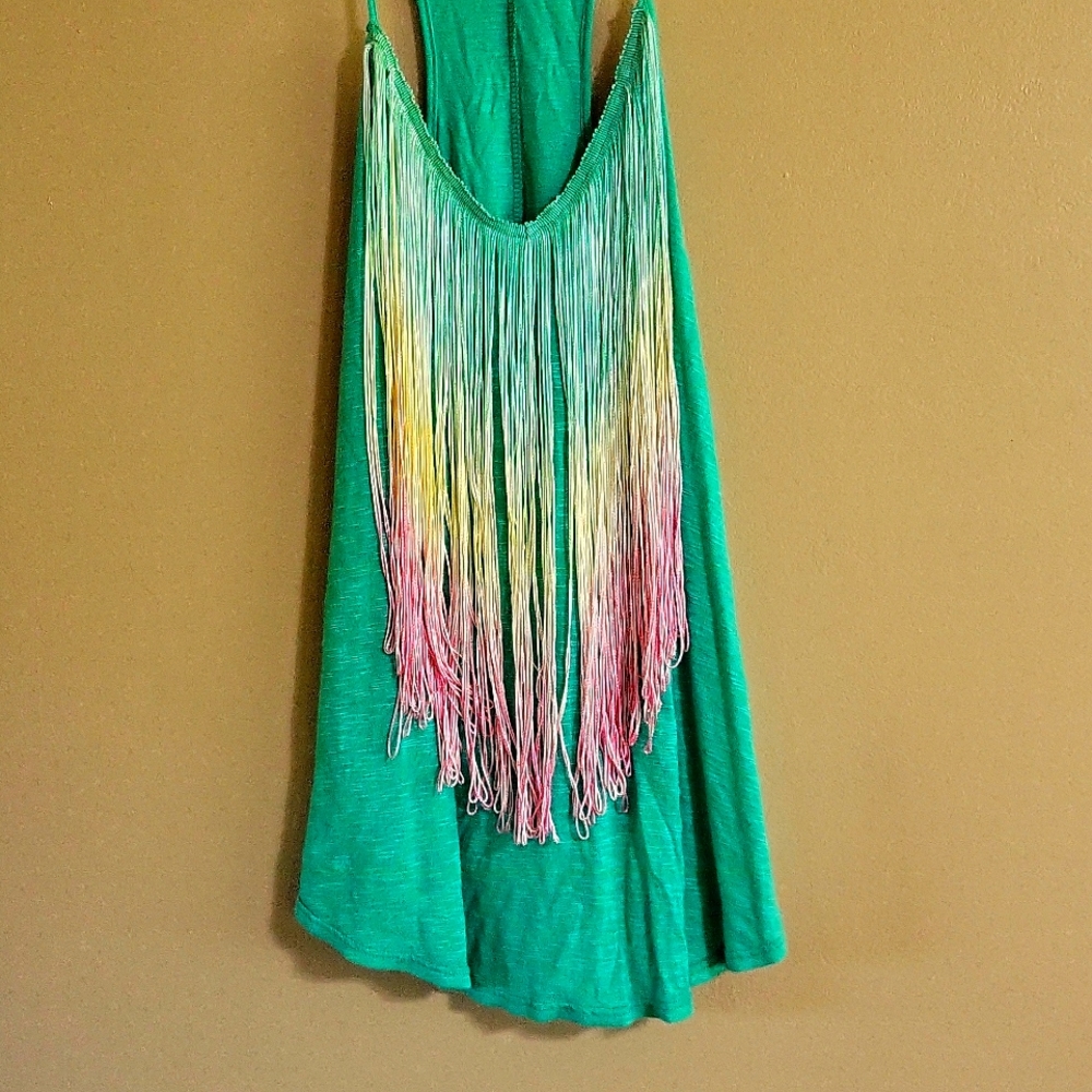 Wet Seal Ombre Fringe Tank Top